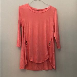 Emerald Long sleeve pink button shirt - L